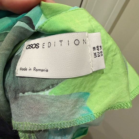 Off-Shoulder Floral Maxi Dress in Lime Green - Picture 3 of 3